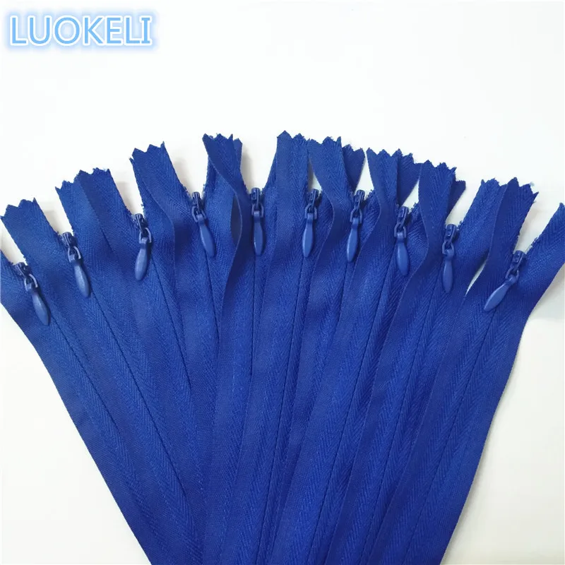 100pcs 3# Concealed zipper 30cm(12 inches) Tailor sewing process Multi-color optional - Цвет: Dark Blue