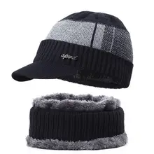 

Simple Winter Scarf Hat Set Thicken Autumn Everyday Wear Man Winter Hat Set Man Scarf Hat Set Scarf Hat Set 1 Set