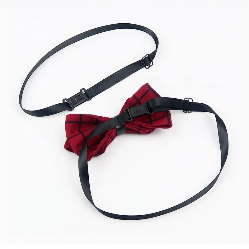 Buy 8 Pcs Black Adjustable Bowknot Bow Tie Elastic Strap Extender Bands  with Buckle Bow Tie DIY Accessories, 1cm Width at