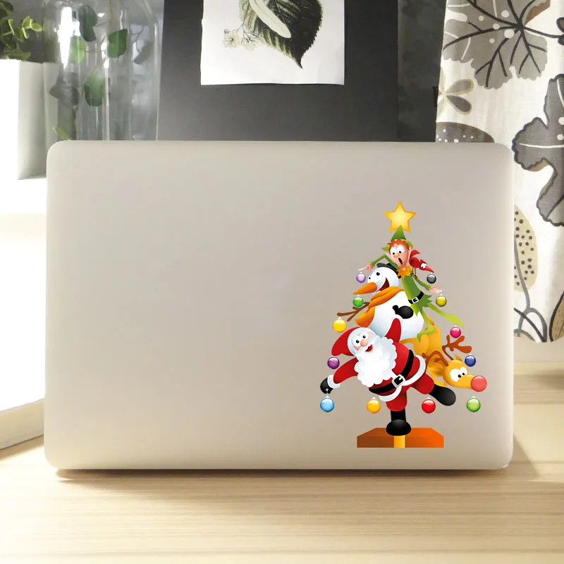 Рождественская елка Санта Клаус наклейка для ноутбука Macbook Air Pro retina 11 12 13 15 дюймов hp Dell Mac Book Skin Mi notebook наклейка