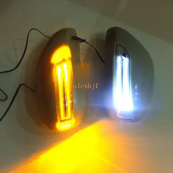 

LED Rear-view Mirror Lights With Cover Case for LEXUS LS460 2006-09 and LS600hL 2007-09 LHD, DRL + Yellow Turn Signals Lights