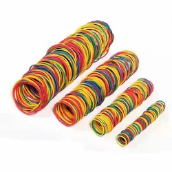 100 - Pack Colorful Rubber Bands for School, Office, Home & Industrial Use (Diameter 25mm)