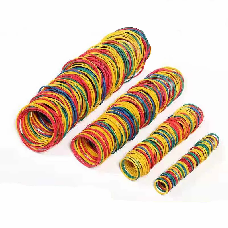 100 PCS/Bag High Quality Office Rubber Ring Rubber Bands School Office Supplies 