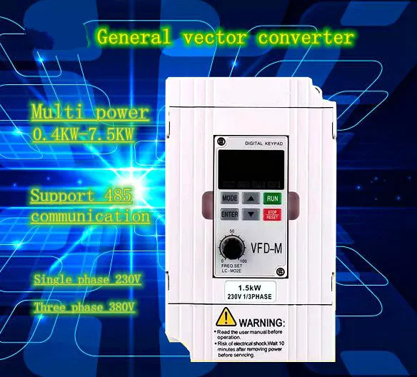 VFD real Inverter VFD-M seria, 1.5KW 2.2KW 3.7KW,7.5KW 1/3 fazowa częstotliwość wyjściowa 0.1-400Hz częstotliwość nośna do 15kHz wektor VFD real Inverter VFD-M seria, 1.5KW 2.2KW 3.7KW,7.5KW 1/3 fazowa częstotliwość wyjściowa 0.1-400Hz częstotliwość nośna do 15kHz wektor