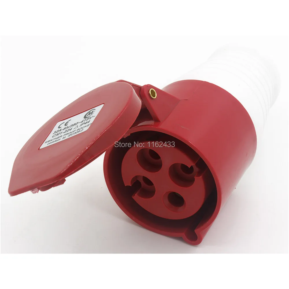 32A 3P E 4 pin 380 415V IP44 224 трехфазный splashproof промышленный Соединитель/муфта|connector