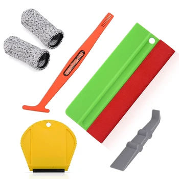 

FOSHIO Window Car Tint Film Install Tool Kit Magnet squeegee razor Scraper Vinyl car Wrap work finger sleeve cover set