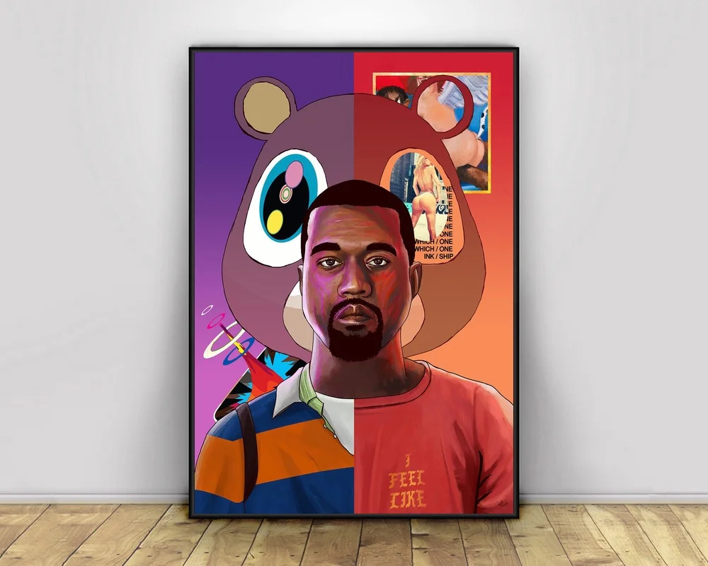 CANVAS  Kanye West Hip Hop Rap Music Art Print POSTER 