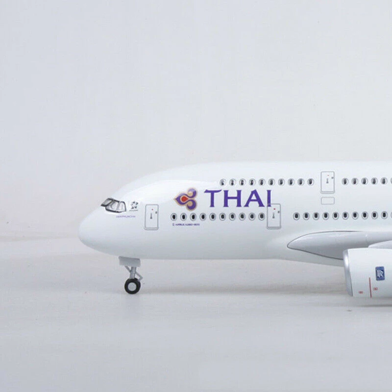46 см самолет 1/160 тайская авиация Passanger самолет A380 с светильник самолет Смола Модель самолета игрушка литой самолет игрушки