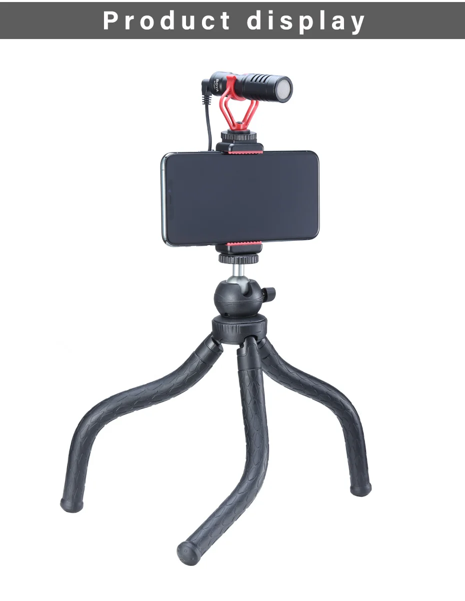 Ulanzi ST-07 Cold Shoe Phone Mount Holder Extend Cold Shoe for Vlog Microphone LED Light Vlog Tripod Phone Mount Stright Mobile