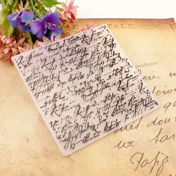 

Handwritten text Flower print DIY Plastic Embossing Folders for DIY Scrapbooking Paper Craft/Card Making Decoration Supplies