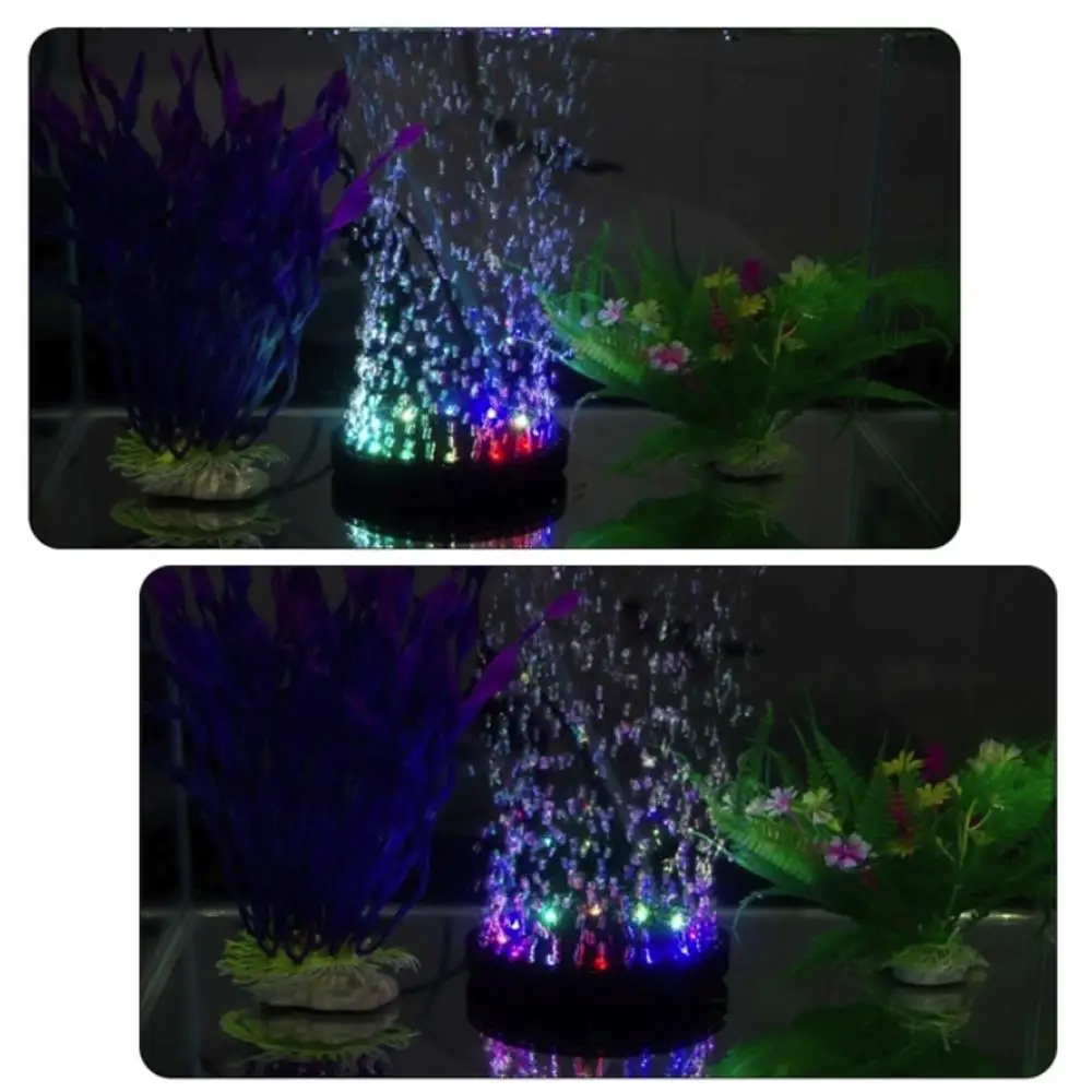 Светодиодный светильник для аквариума, погружной светодиодный светильник с воздушными пузырьками, декоративный светодиодный светильник для аквариума, лампа для аквариума, водонепроницаемая подводная лампа