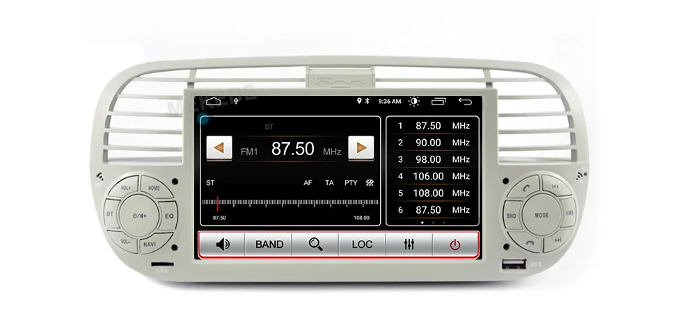 2G ram Android 9,0 автомобильный dvd-плеер мультимедиа для FIAT 500 gps навигация аудио 4G Wifi DAB+ BT TPMS