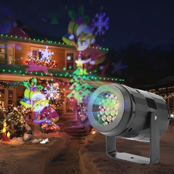 

Christmas Lights Indoor LED Snowflake 12 Pattern Projector Light Christmas Blizzard Laser Lamp USB Move Snow Christmas Rotating
