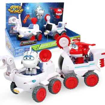 

2018 Newest Transformation Super Wings Todd&Donnie Dig Rig Robot Action Figures Super Wing Deformation Astra&Jet Moon Rover Toys