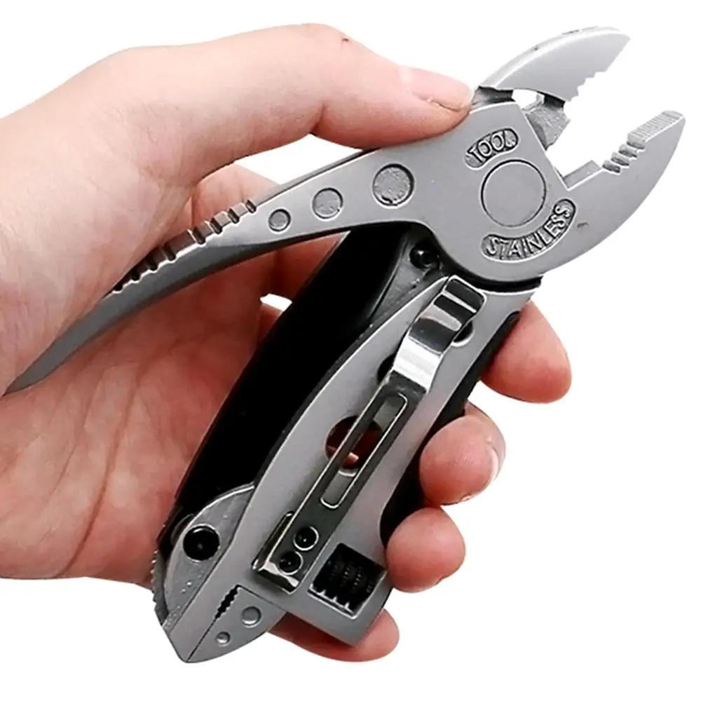 

Multitool Pliers Pocket Knife Screwdriver Set Adjustable Wrench Hike Hunt Survive Kit Multi-Fucntion Spanner Mini Hand Tool
