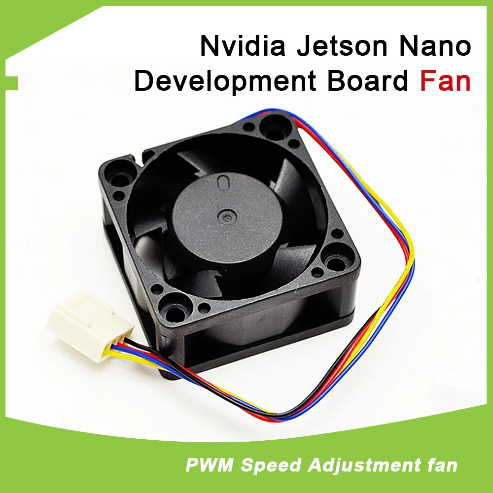 Jetson Nano ventilador de refrigeración 5V, 4 pines a prueba de marcha atrás, ajuste de velocidad PWM, aire de enfriamiento fuerte