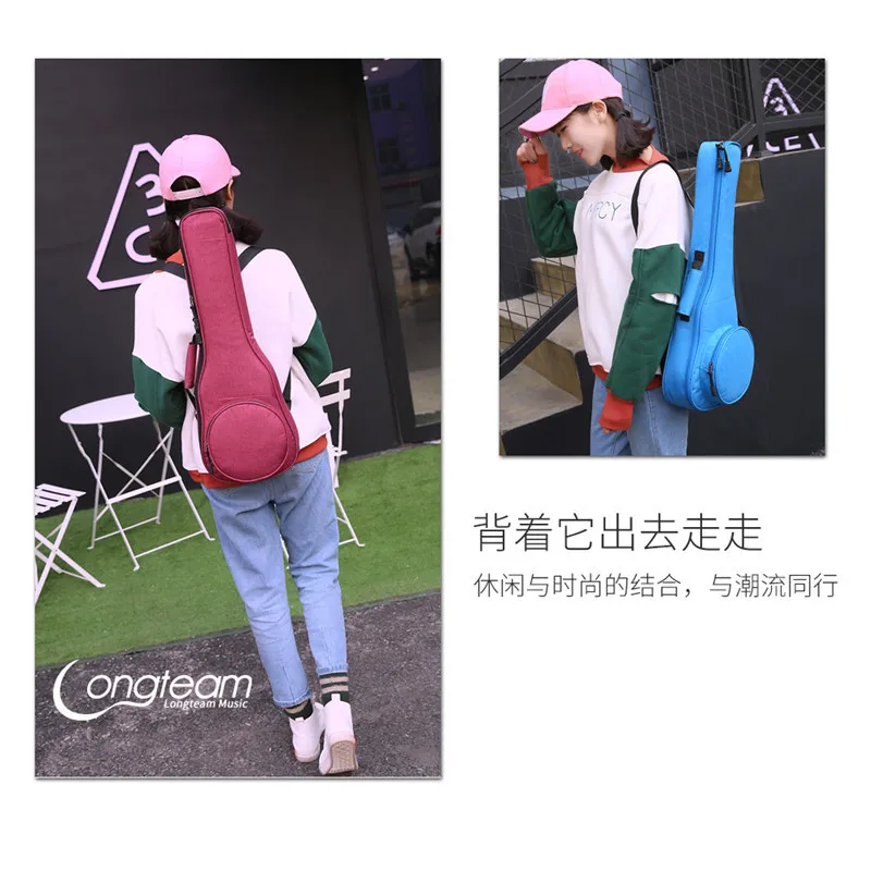 Ukulele Bag Soft Case Gig Waterproof Oxford Cloth Ukelele Hawaii Four String Guitar Backpack For 21/23/26 inch Ukulele