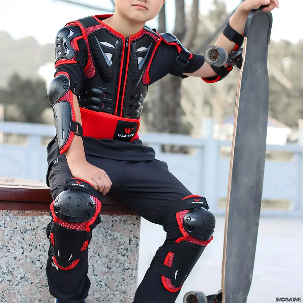 New 5-14 Year Outdoor Skating Snowboard Kids Body Chest Spine Protector Protective Guard Moto Dirt Bike Jacket Child Armor Gear
