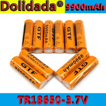 

Dolidada 18650 battery GTF 18650 Battery li-ion Battery 3.7V 9900mAh Rechargeable Battery for flashlight battery(orange)