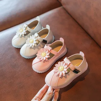 

2020 New Spring Girl Leather Shoes Flowers Shoes for Girls Baby Infant Children Sandals Party Toddler Shoes Girl Princess Shoes