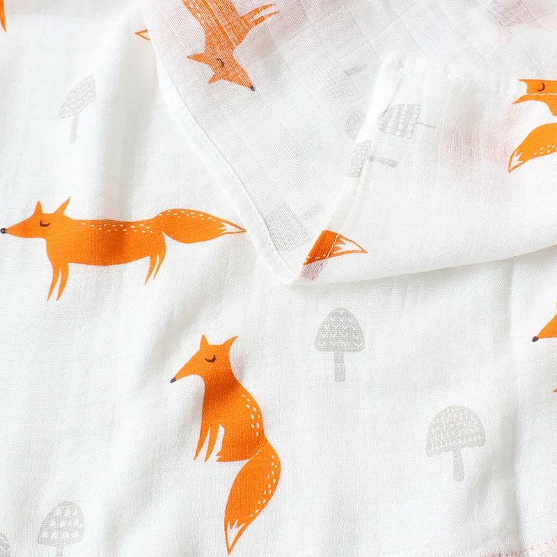 Baby Blankets Newborn Super Soft Bath Swaddle Kids Muslin Organic Cotton Fabric Stuff Girl Boy Burp Cloth Towel Monthly Wrap 4