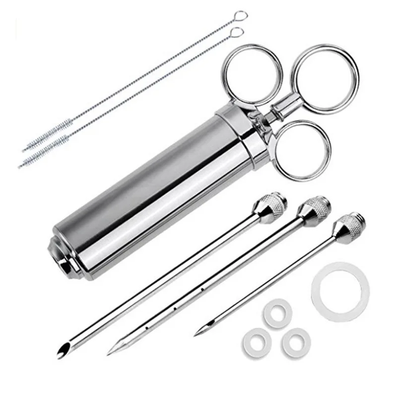 

New Meat Injector Syringe Poultry Marinade Flavour Injector Meat Seasoning Injectors BBQ Kit Kitchen Tools