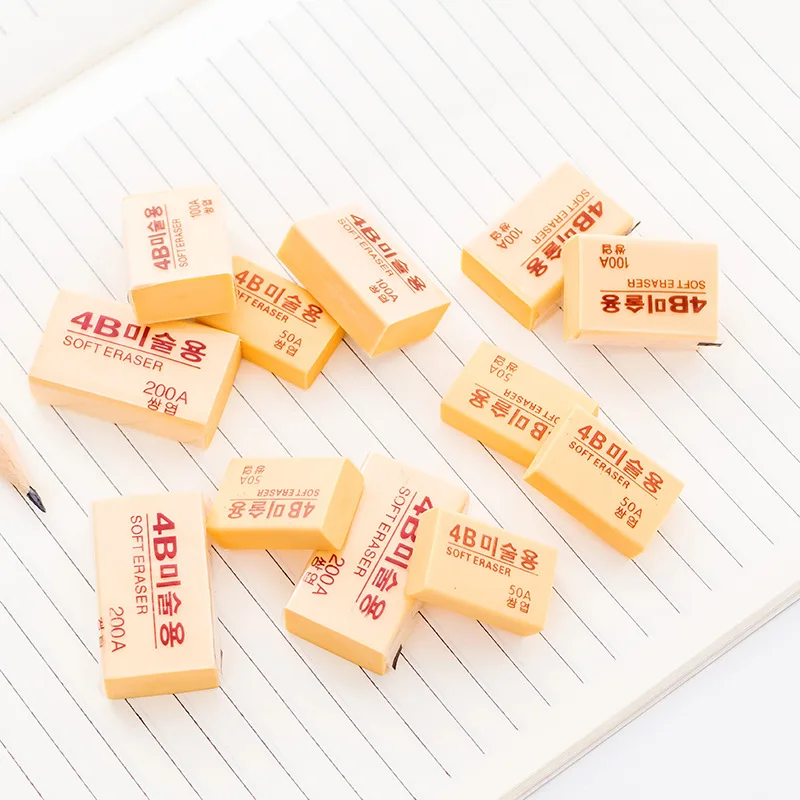 

1 pcs art 4B 50A 100A 200A yellow soft rubber art drawing student stationery rubber wholesale