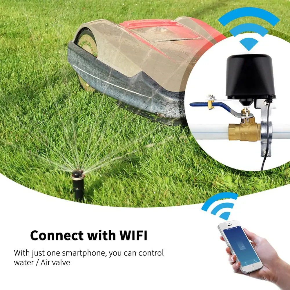 WiFi умный водяной/газовый клапан Tuya автоматический управления для кухни сада
