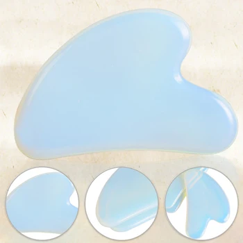 

Scraping Handheld Opalite Body Spa Acupuncture Back Stress Relif Neck Heart Shaped Guasha Board Face Massage Facial Jade Stone