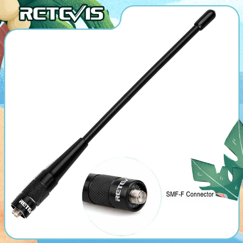 Retevis-antena RHD-701 para walkie-talkie, Accesorios Para Kenwood Baofeng UV5R UV82 Retevis RT5R para HYT, SMA-F, VHF, UHF, 20cm, 2dBi