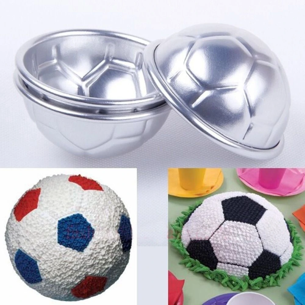Moule A Gateau En Forme De Ballon De Football 3d Boule En Aluminium Sphere A Gateau Non Toxique Moule A Chocolat Outils De Cuisine 7cm 1 Piece Aliexpress