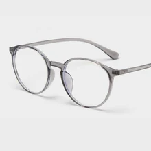 Круглые прозрачные очки Женские оправы для очков Ретро оправы для очков для мужчин прозрачный розовый серый Анти-синий светильник очки TR