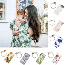 Милое одеяло для новорожденных пеленки с цветами повязка на голову мягкое спальное одеяло обертывание хлопок с повязкой на голову комплект весна лето осень