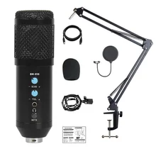 Kit de micrófono de condensador USB para ordenador, micrófono cardioide para Podcast, transmisión en vivo, grabación de música por voz, grabación de estudio