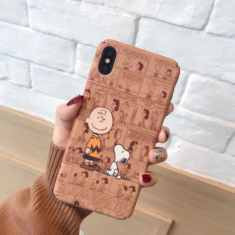 Модные жесткие чехлы для телефонов с мультяшным рисунком Charlie для iphone X XR XS Max чехол для iphone 6 6S 7 8 plus, милые мягкие чехлы с рисунком