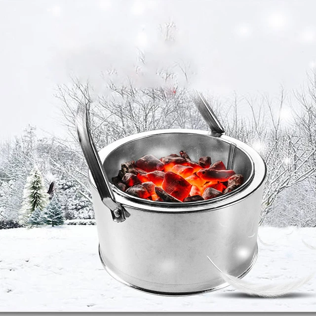 Stainless Steel Brazier Charcoal Heating Stove Indoor and Outdoor Heating  Carbon Stove for Fishing Camping to Keep Warm Heater - AliExpress