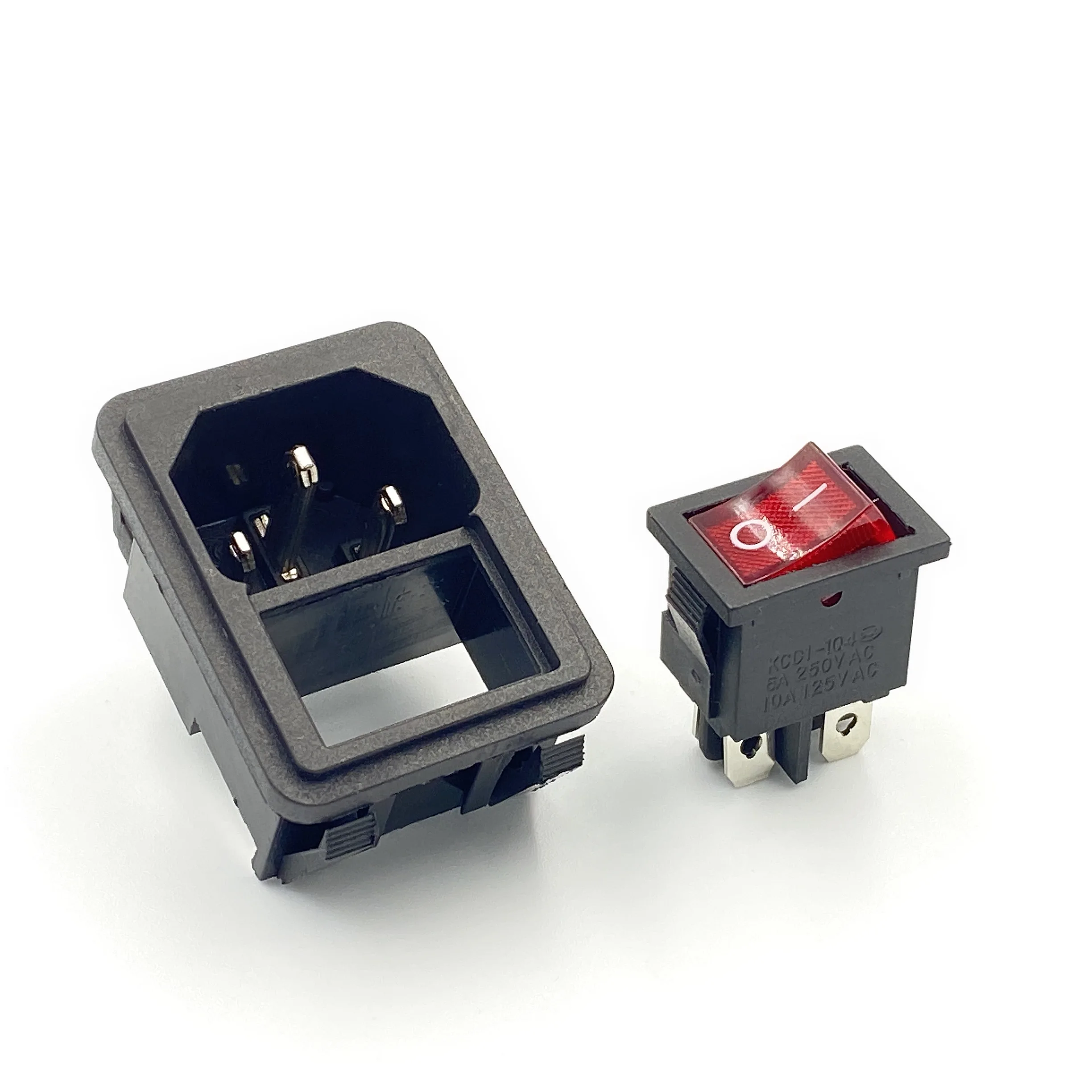 10PCS IEC 320 C14  AC    ڵ Ա ܼƮ Ŀ, ON OFF Ŀ ġ 250V 10A CE CCC