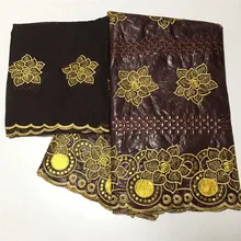 Новое поступление африканская Базен riche ткань с бисером шнур кружевная ткань морская парча ткань для свадьбы 12L121406
