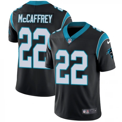 Мужская Новинка, высокое качество, голубая Джерси Carolina Christian McCaffrey Panthers - Цвет: MEN