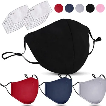 

Cotton Face Mask PM2.5 Activated Carbon Mask Washable and Reusable Lot masque Respirator breathable Health Face Mouth cover Mask