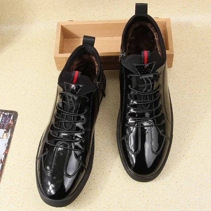Tenis Masculino zapatos hombre плюшевая/без плюша Мужская теннисная обувь спортивная обувь для спортзала мужские тапочки плоские туфли Tenis Plataforma - Цвет: black plush