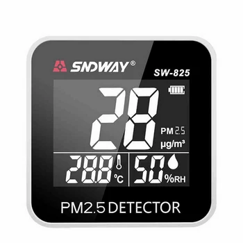 

SNDWAY Air Quality Monitor PM2.5 Detector Digital Gas Monitor Gas Analyzer Temperature Humidity Meter LCD Diagnostic Tool Tester