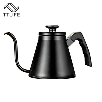 

1.2L Stainless Steel Coffee Pot with Lid Coffee Maker Gooseneck Drip Kettle Coffee Tea Cup Nonstick Cafeteira Expresso Moka Pot