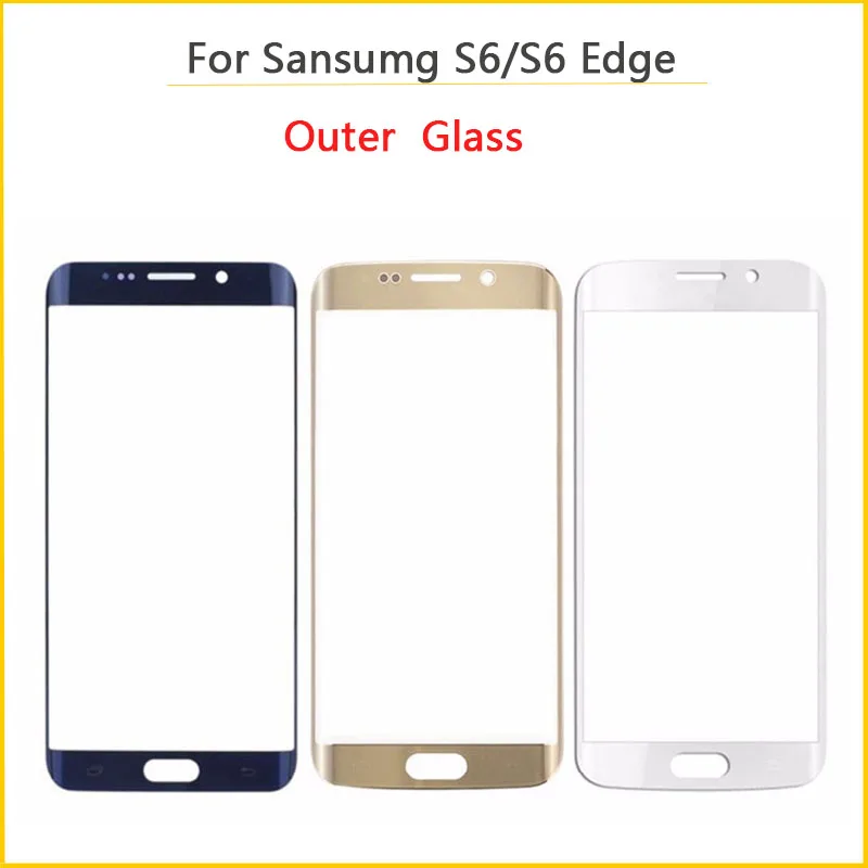 Внешнее стекло для Samsung Galaxy S6/S6 Edge Передний сенсорный экран передняя стеклянная