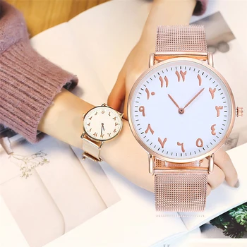 

Simple Women Watch Charm Analog Quartz WristWatch Ladies Mesh Strap Rose Gold Female Minimalism Casual Gift Reloj De Dama