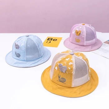 

0-2Y Summer Baby Girl Boy Sun Hat Cap Infant kids Bucket Hat Cotton Toddler Kids Tractor Cap