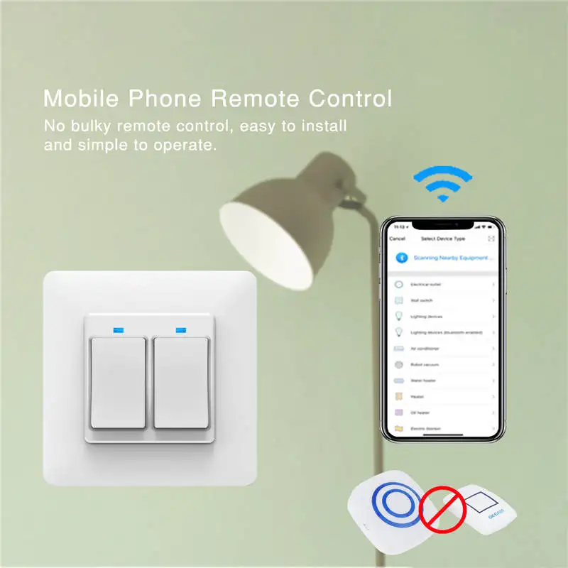 WiFi смарт-кнопочный переключатель приложение Дистанционное Управление работает с Amazon Alexa Google Home для голосового Управление 1/2Gang домашний умный переключатель