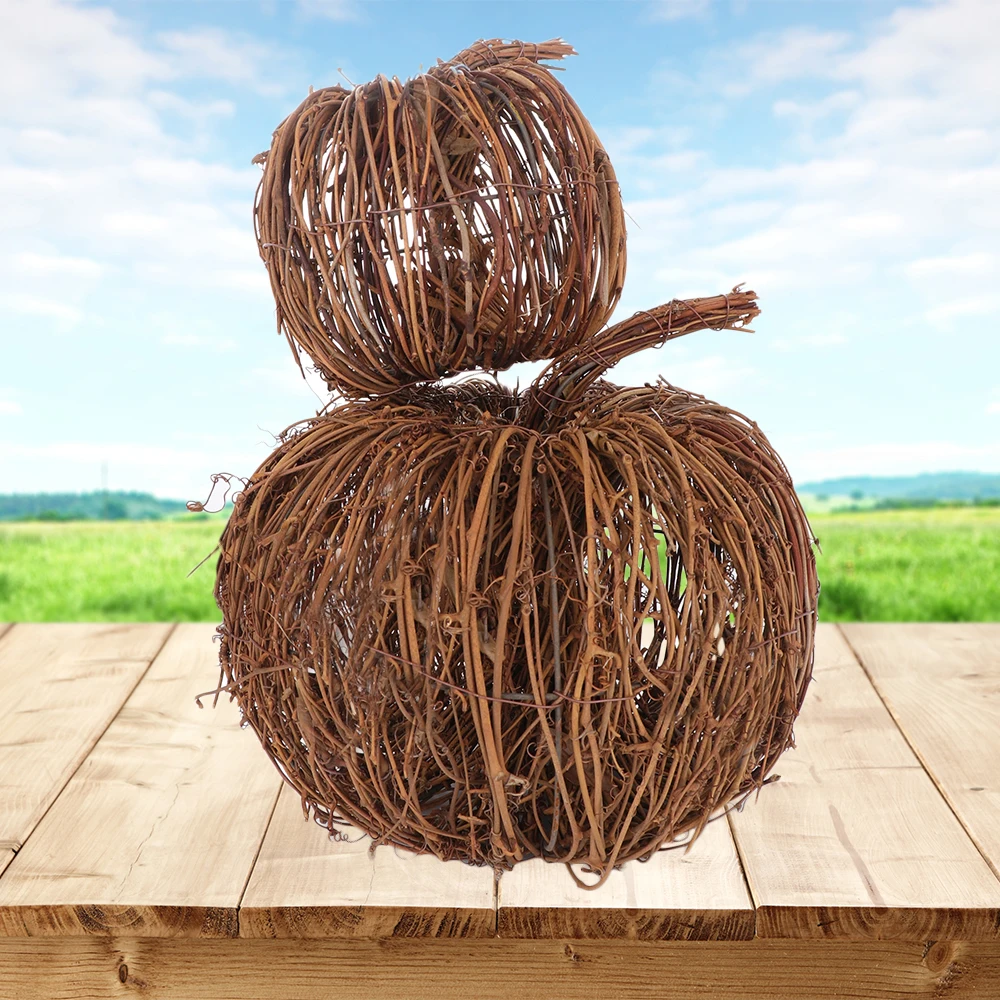 Retro Autumn Home Accents Harvest Festival Party Decorations Natural Dried Rattan Pumpkins Handmade Pumpkin Fall Decors Retro Autumn Home Accents Harvest Festival Party Decorations Natural Dried Rattan Pumpkins Handmade Pumpkin Fall Decors