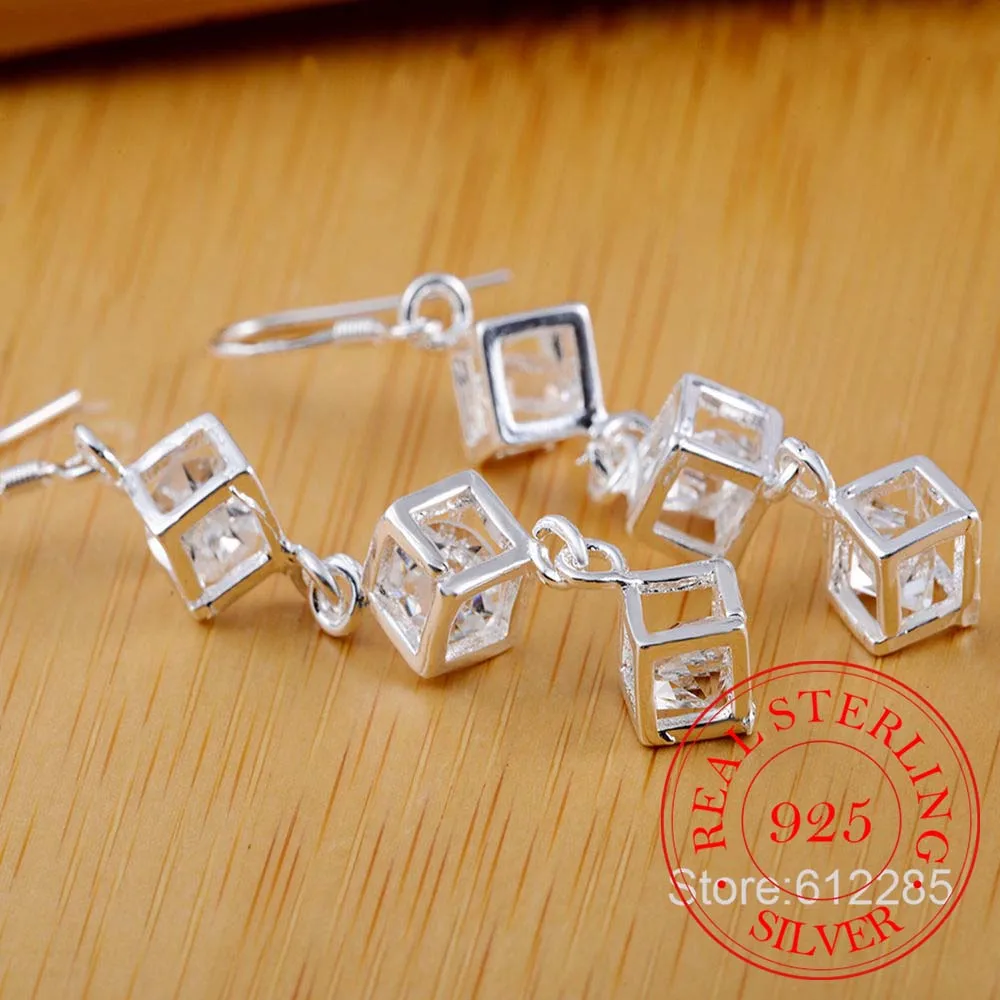 Оптовая продажа серьги из стерлингового серебра 925 пробы свадебные украшения