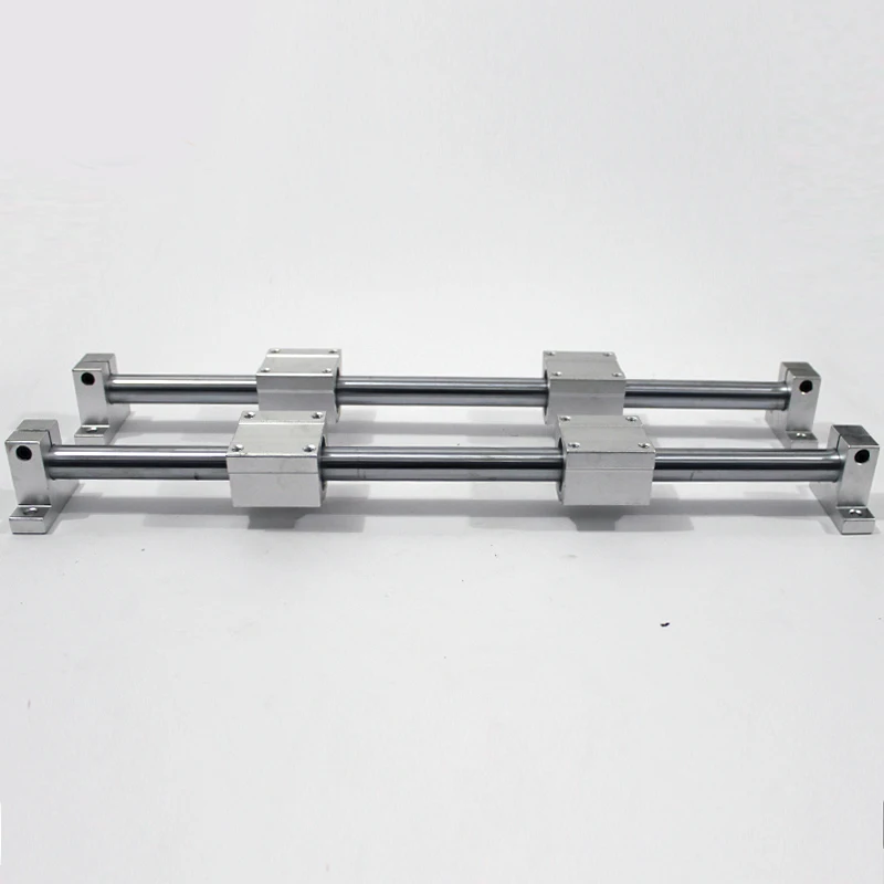 2Pcs Linear Rail Shaft OD8/10/12mm 300-800mm Optical Axis 4Pcs SCS8/10/12UU Linear Bearing Blocks 4Pcs SK8/10/12 Bearing Support linear shaft rod linear bearing